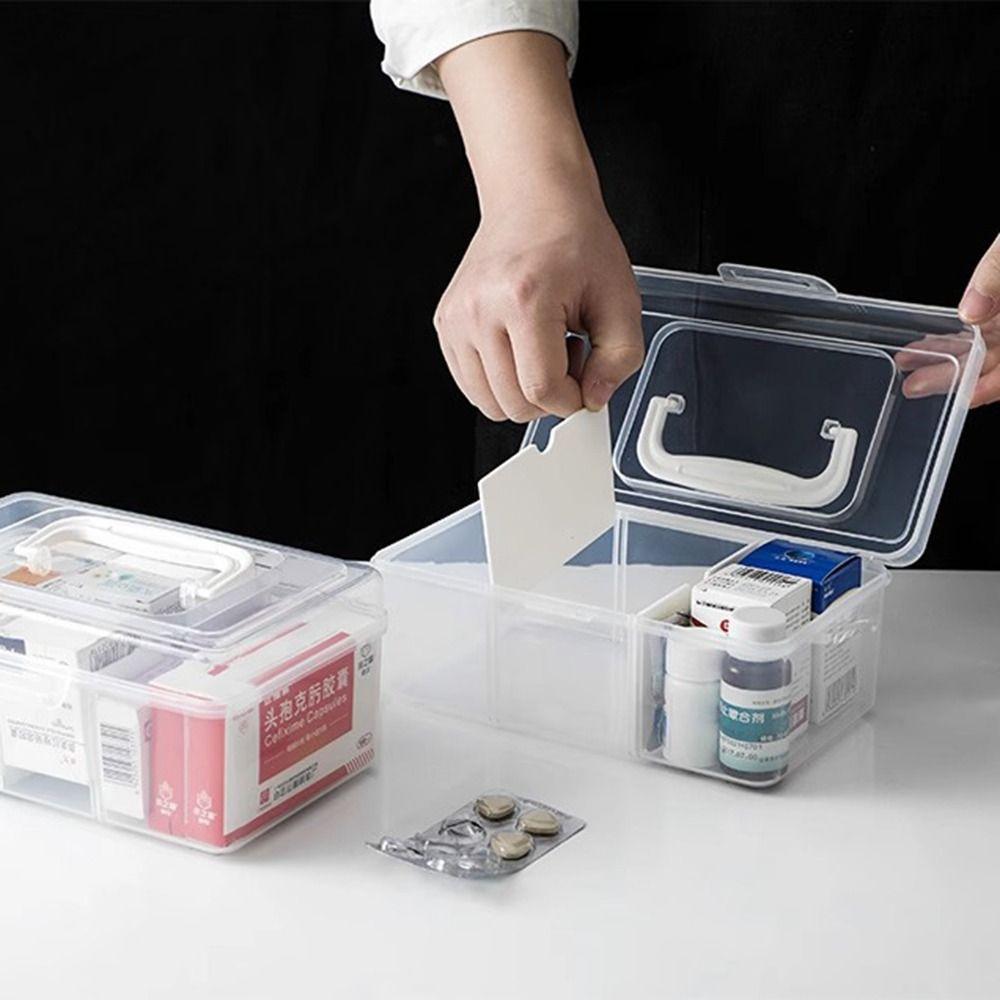 Transparente Notfallmedizinkiste Große Kapazität Medizinkiste Langlebige Medizinaufbewahrungsbox