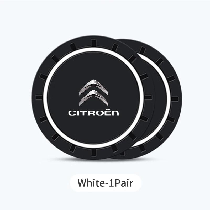Car Silicone Coaster Anti-slip Water Cup Drink Mat For Citroen C4 C3 C5 C1 C2 Berlingo Celysee Cactus Picasso Aircross Saxo