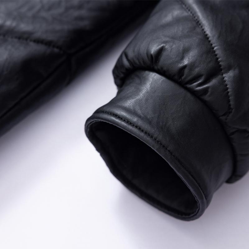 Woman Leather Jacket Winter Long Parkas Hooded Elegant Thick Warm Female Faux Sheepskin Coats