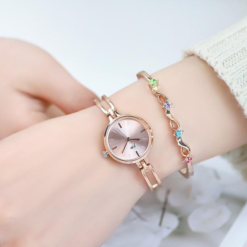 Simple Round Bracelet Watch Student Watch Women'S Watch Fashion Quartz Bracelet Watch