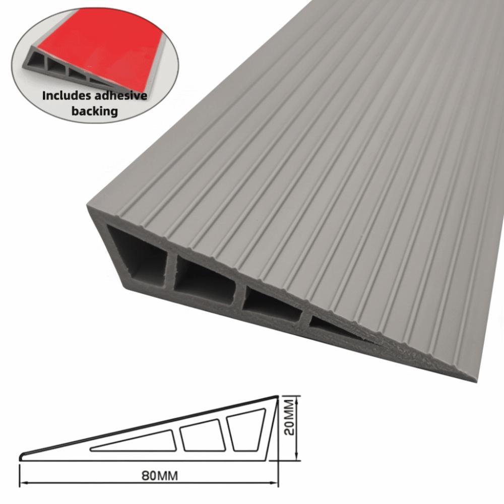 Universal Carpet To Tile Rise Threshold Ramps 60cm Self Adhesive Wheelchairs Ramps Soft PVC Home Steps Household
