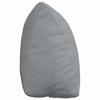 Back Cushion Light Grey 45 X 20 X 35 Cm Fabric