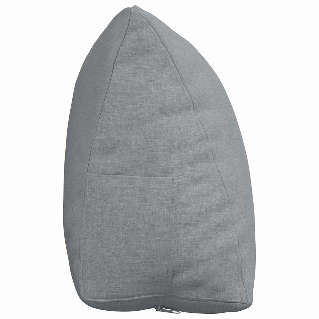Back Cushion Light Grey 45 X 20 X 35 Cm Fabric