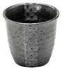 Mino Ware Sake Set of Black Glaze with Silver Cups, 5, Accents, 147563(5)