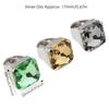 Rhinestone Crystal Square Rhinestone Ring Adjustable Size Large Crystal Ring  Party Accessories