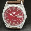 JAPAN VINTAGE REFURBISHED SEIKO 5 AUTOMATIC 6309A MENS RED DIAL WATCH a444384-1