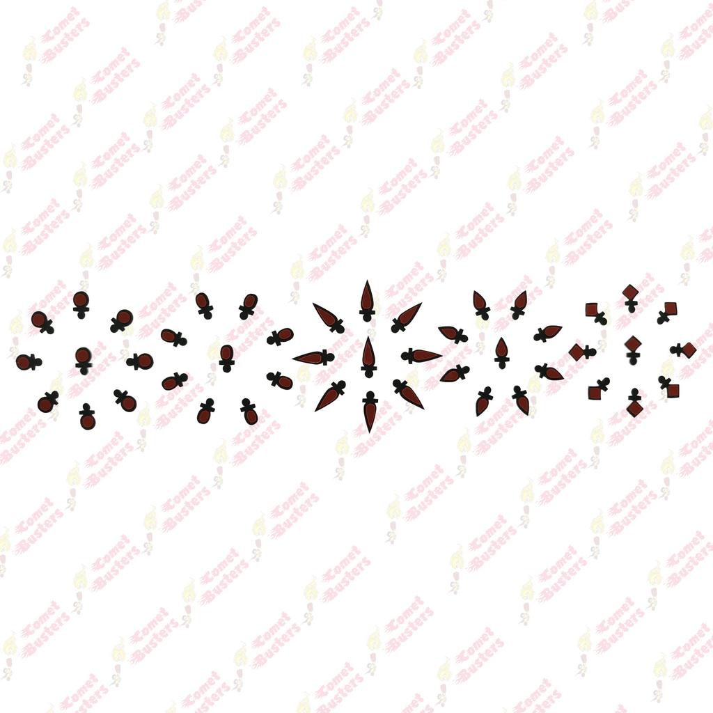 Comet Busters Handcrafted Assorted Maroon Bindi Pack (BV1804)