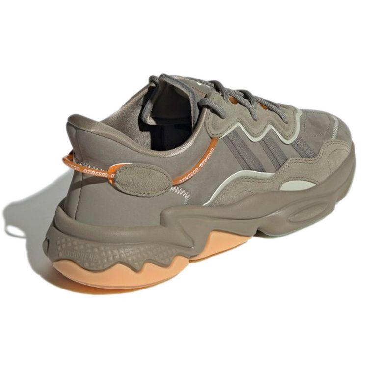Adidas Originals Ozweego Fabric TPU Slip Resistant Durable Lightweight Low Top Sports Casual Shoes Unisex Sneakers Charcoal-Gray GY3541