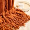 American-Style All-Season Wool Knitted Jacquard Throw Blanket