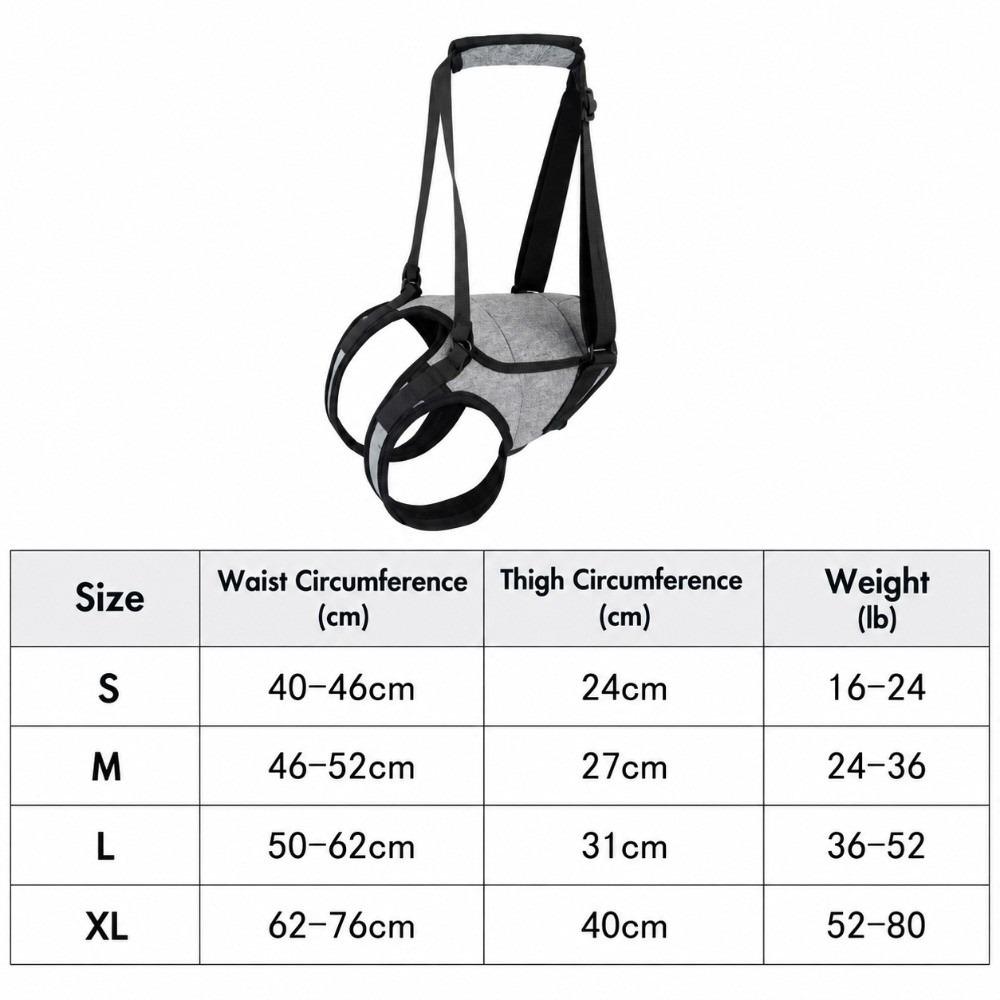 Adjustable Velcro Strap Dog Rear Leg Support Harness Dog Lift Support Strap Injured Dogs