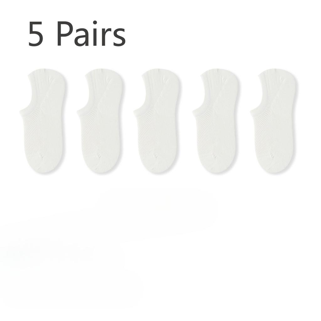 5 Pairs of Men's Summer Thin 7A Antiseptic and Deodorant Cotton Sweat Absorber Mesh Can Not Fall Off The Heel Socks