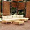 Day and Night - Day and Night Garden Furniture 6 Pieces Cream Pine Wood Cushions