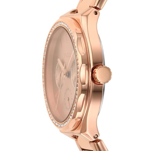 Fossil EEVIE BQ3721 Women's Watch, Pink Gold