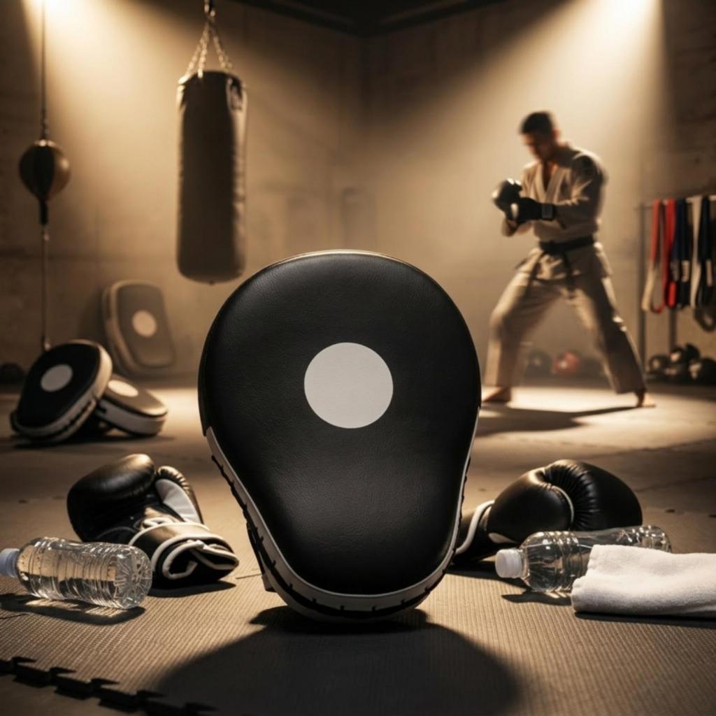 Boxing Hand Pads Thick Padsding Muay Striking Easy To Hold Taekwondo Foot Target for Adults,