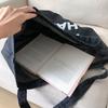 Model New Large Capacity Letter Print Fashion Simple Versatile Casual Washed Denim Shoulder Bag