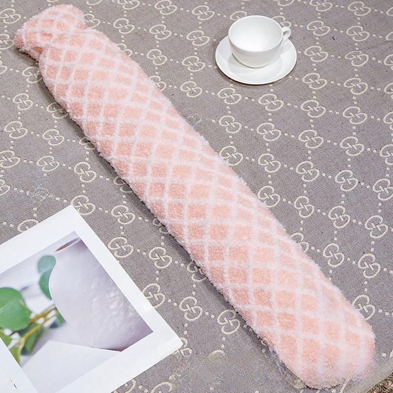 Cartoon Cat Shape Long Hot Water Bag With Soft Short Plush For Warmth And Gift Giving
