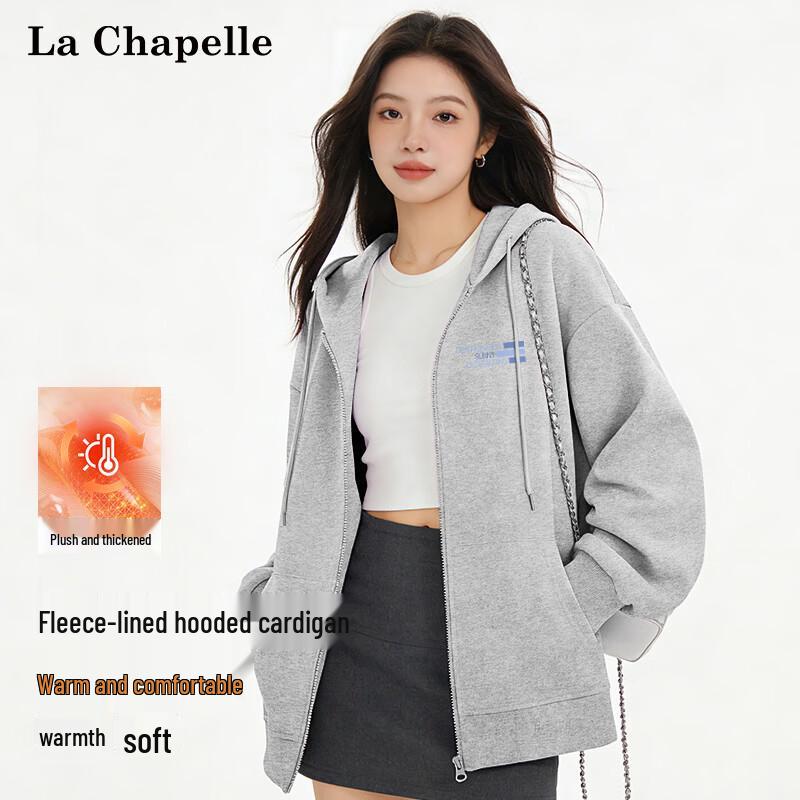 La Chapelle Women s Hooded Cardigan Sweatshirt S