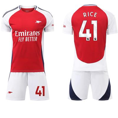 2024-25 Arsenal Red Jersey #7 Saka #9 Jesus #8 Odegaard Football Jerseys