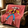 Κινούμενο σχέδιο L-Lucky Luke-e Ρίψη Παχύ Άνετο Φλανελένιο Κάλυμμα, Χρήση σε Πολλές Περιπτώσεις Εσωτερικού Εξωτερικού Χώρου Καθημερινός Υπνάκος