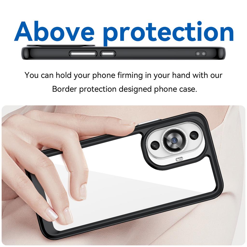 For Huawei Nova 12S Clear Case Nova 12S Cover Coque Fundas Hard Translucent Soft Frame Phone Bumper For Huawei Nova 12S