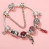 Colors Enamel Disney Princess Dress Charms Pulseiras for Girls Colorful Glass Beads Bracelets&Bangles Women Cartoon Skirt Dangle