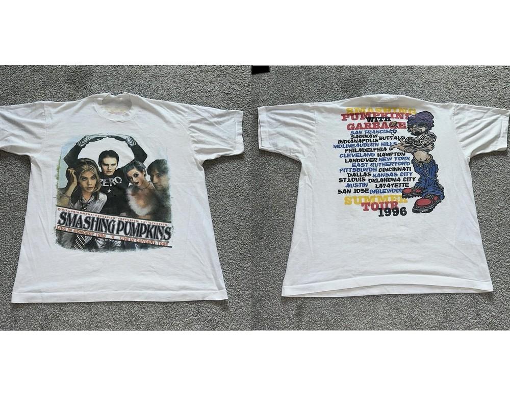 

Vintage 90s 1996 Smashing 1Pumpkins Garbage Zero Parking Lot Tshirt Reprint Unisex T-Shirt XL
