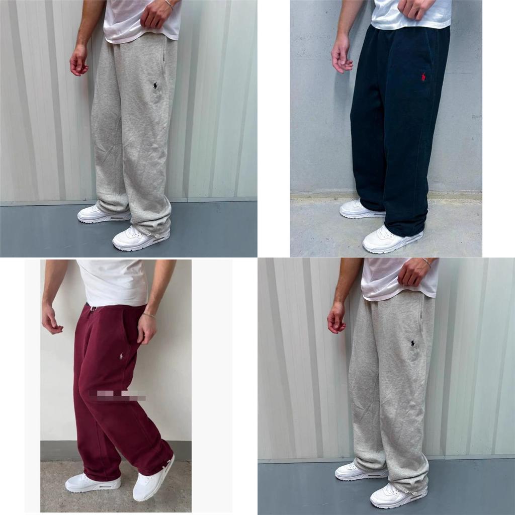 Embroidery Street Style Joggers With Elastic Waist For Casual Urban Wear Men