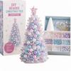 DIY Pearl Bead Christmas Tree Craft Kit 1 Set Mini Lightweight Tabletop Xmas Ornament for Travel Holiday Decor