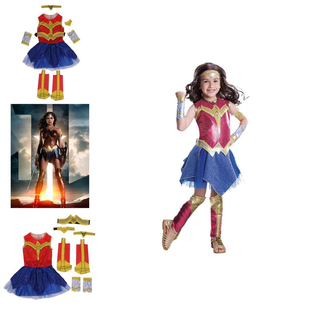 Squisito Costume da Cosplay di Wonder Woman Materiale in Poliestere di Alta Qualità Per Ragazze