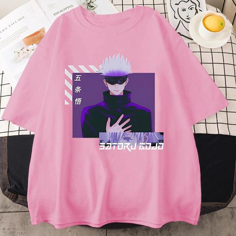 Nové tričko Satoru Gojo s potiskem Dámské Unisex Dospívající Móda Anime Harajuku Neformální Trička s krátkým rukávem Trička