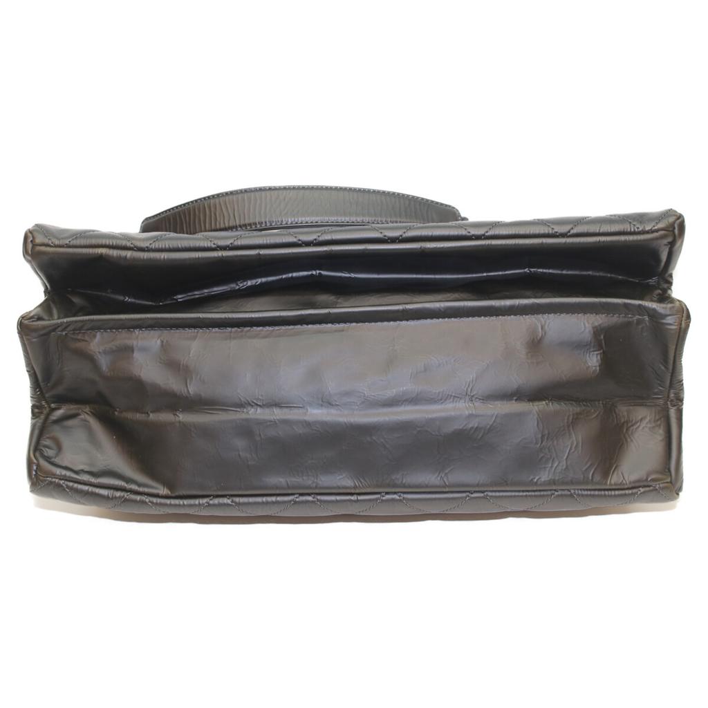 Chanel No. 13 Black Silver Hardware Patent Leather Chain Tote Tote Bag blackUsed