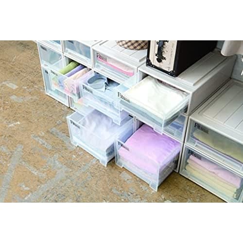 Tenma Fits Case Storage Box, Small Organizer, 22.4cm Wide x 30.7cm Deep x 12.4cm High, Sagging-Resistant Storage Case for Small Items and Clothing, Co