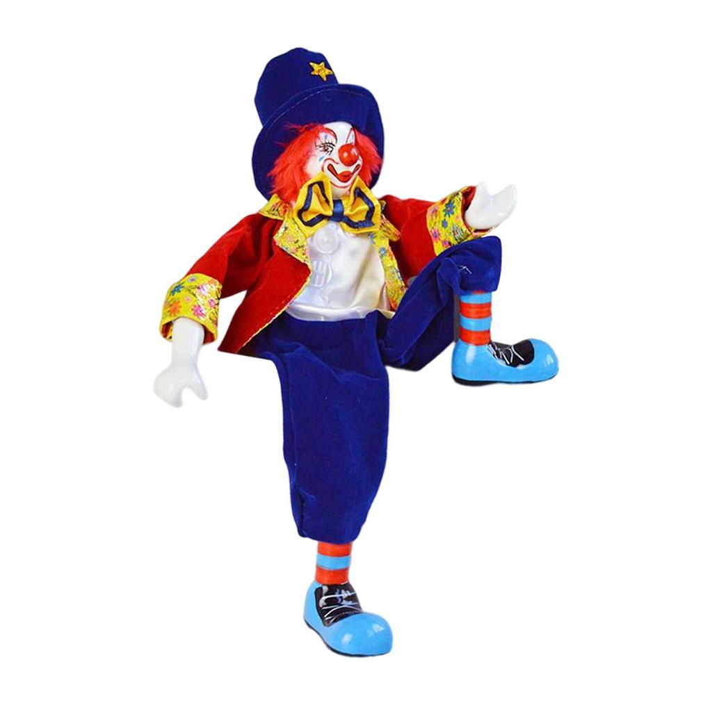 Clown Figurine Party Favor Decoration Artwork Action Figure for Bookshelf Bedroom