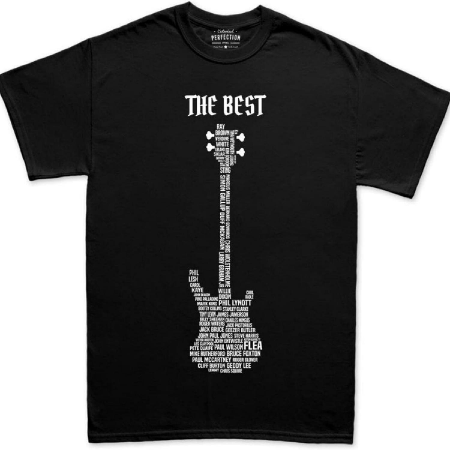 Басист Легенда Бас-гитарист Гитара Электрическая 1959 Американский Джаз Precision Футболка S чёрный