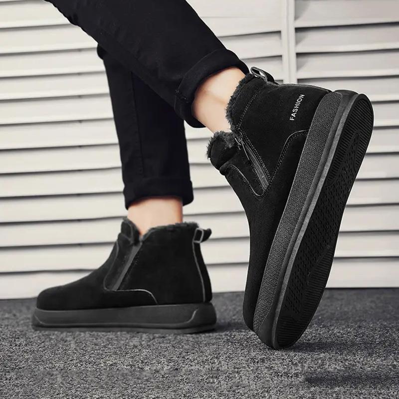 Мужские высокие теплые повседневные хлопковые ботинки — фото 6