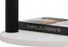 Round Loft Side Table With Shelf 30X30X80 Cm Metal Black