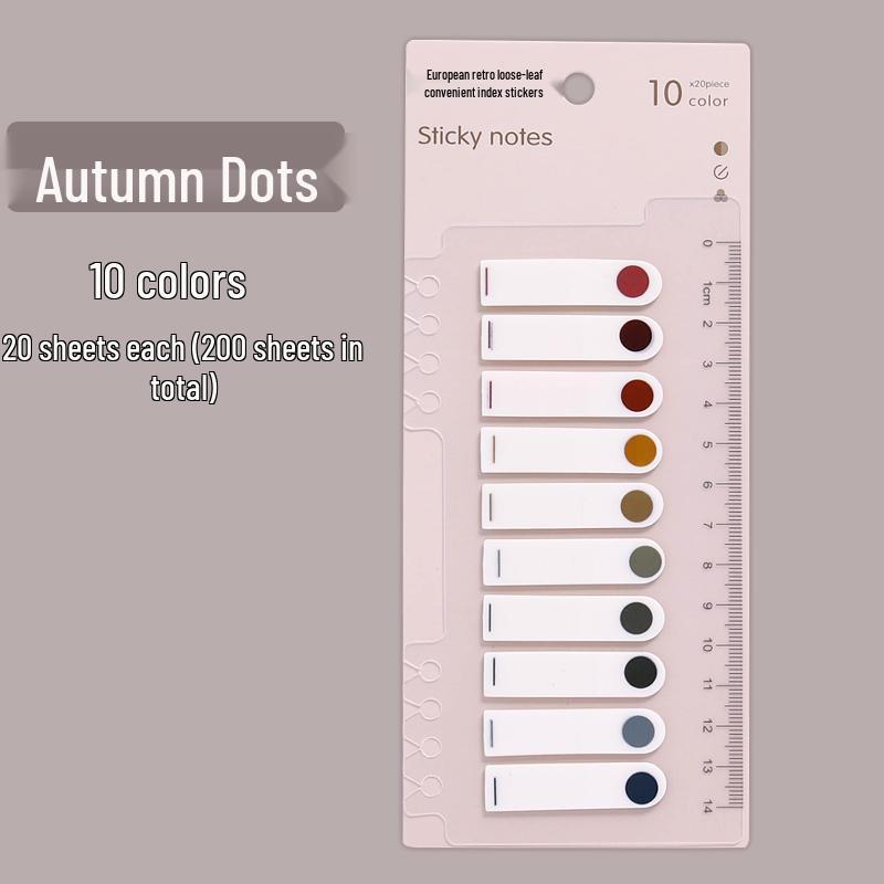 Retro Morandi Sticky Notes: Tearable Index Stickers & Colored Bookmarks for Students