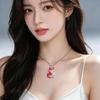 Nine Tailed Fox Enamel Pendant Necklace 1Pcs Exquisite Cartoon Animal Design Fashion Jewelry for Graduation Gift for Girls