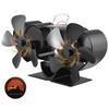 Heat Drive Stove Fan 10 Blades Double Motor Quiet for Wood Stove, Non-Electric, Heat Powered Stove Fan Warm Fan