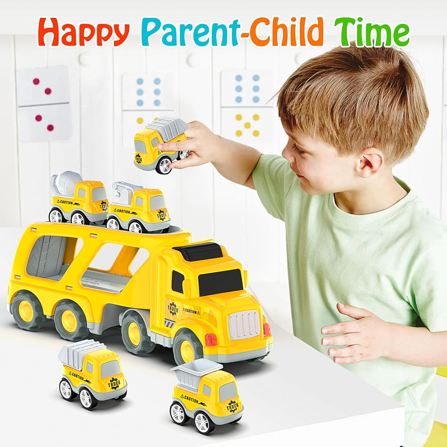 

Kids Boys Trucks Toys Friction Powered Mini Cars Toddlers Birthday Gifts Yellow
