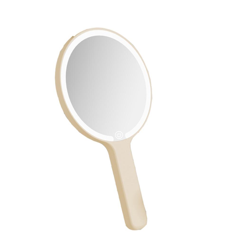 Square/Round Lighted Hand Mirror Fill Light Portable Vanity Mirror LED Makeup Mirror  Pocket