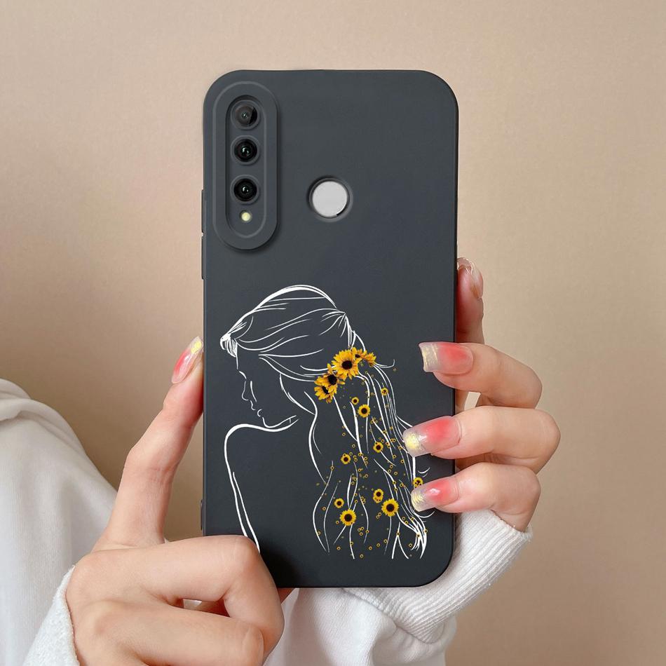 Cover For Honor 20i 20E 20 Lite Pro Case Bear Liquid Silicone Full Coverage Anti Drop Protectors For Honor 20Lite 20Pro Carcasa