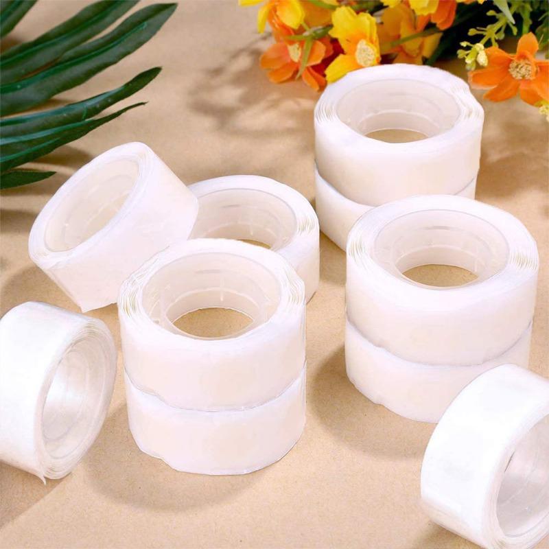 1 Roll 100pcs Double-sided transparent balloon adhesive party scene decoration props can be used for diy wedding birthday party