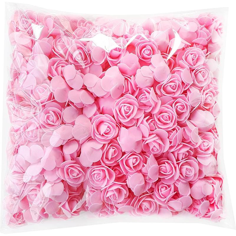 50/100/200Pcs Artificial Rose Flowers 3.5CM Fake Flower Head for Home Room Decor Party Wedding Marriage Decoration Accessories