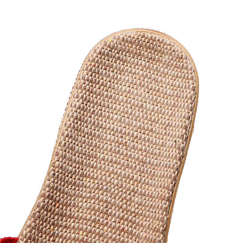 Versatile Non-slip Breathable EVA Sole Linen Fashion Slippers