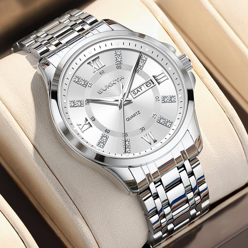 SUNKTA Casual Sport Watch Ladies Elegant Fashion Women s Bracelet Watch Waterproof Luminous Diamond Quartz Wristwatch For Women
