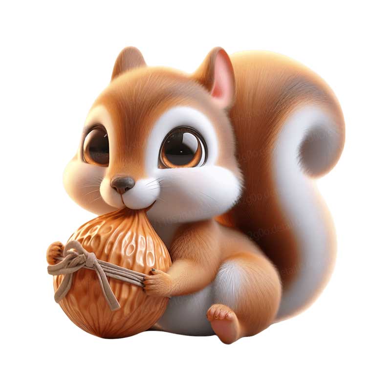 Cute little squirrel pattern sticker car motorcycle rear window bumper bedroom children's room wall self-adhesive waterproof sti HE135