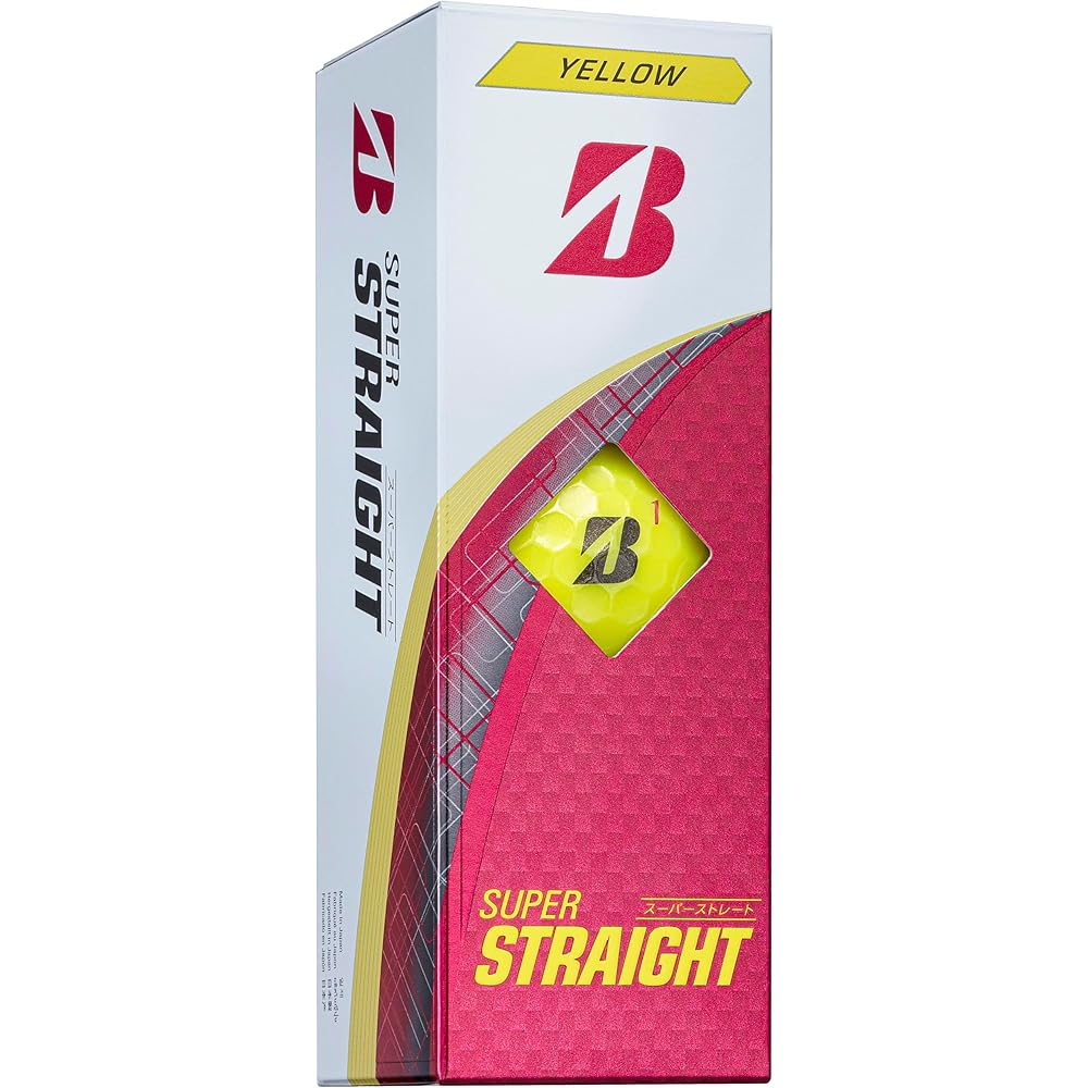 Bridgestone Golf Balls Super Straight 2025 Model 12 Pack Yellow