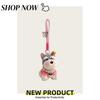 Cute Girl Heart Plush Puppy Schnauzer Pendant Bag Pendant Doll Keychain Birthday Gift