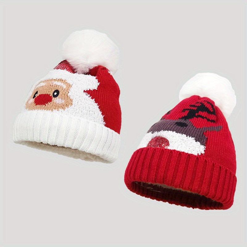 New knitted hats in winter, Christmas Santa Claus elk hats, outdoor warm wool hats and cold hats.